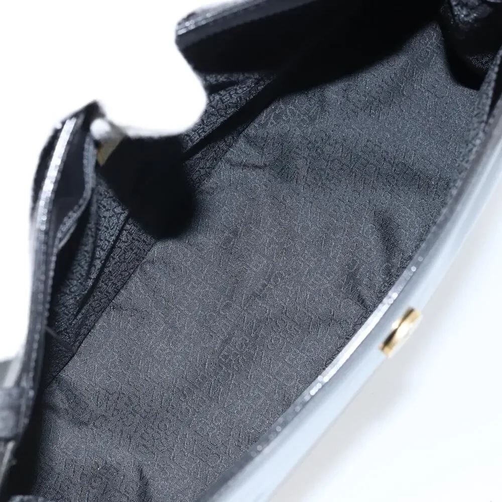 Gianni Versace Patent Leather Tote Bag Black